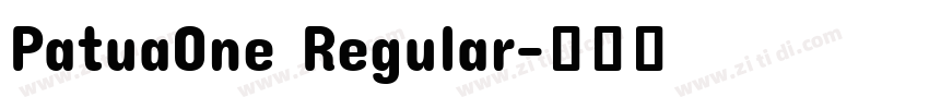 PatuaOne Regular字体转换